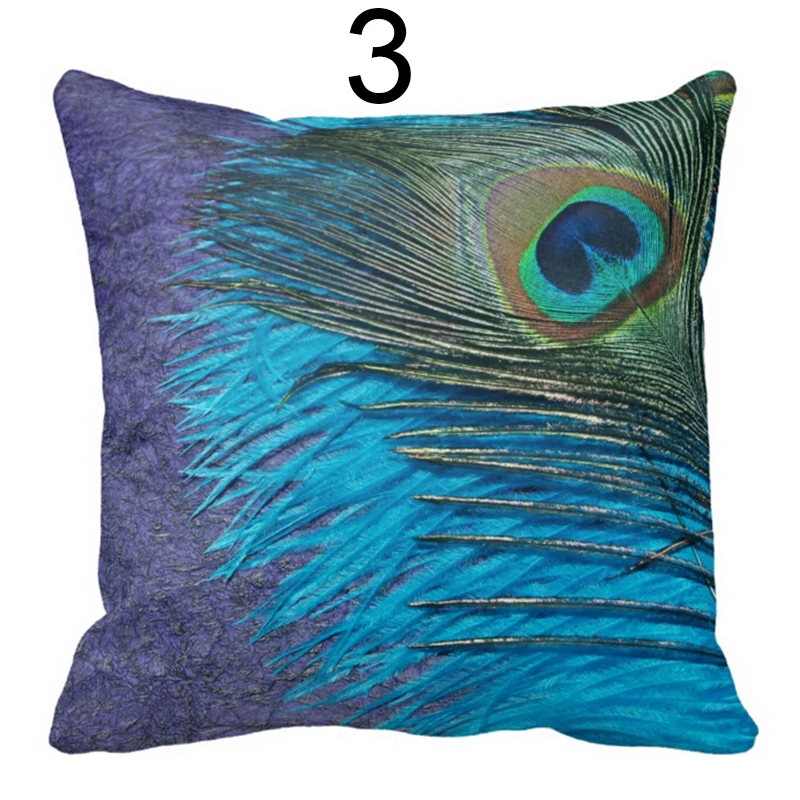 Красивое перо павлина наволочка для подушки 45 см Подушка Чехол Рождественский
