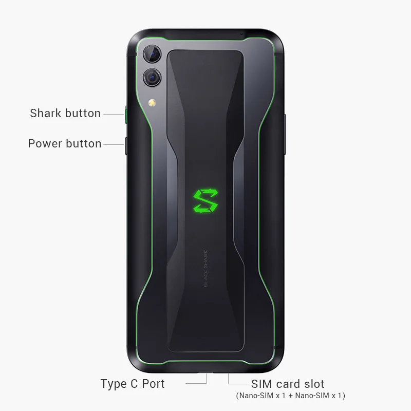 Оригинальный Xiaomi Black Shark 2 8 Гб RAM 256 ГБ ROM мобильный телефон Snapdragon 855 6 39 &quot48MP 19 5: 9