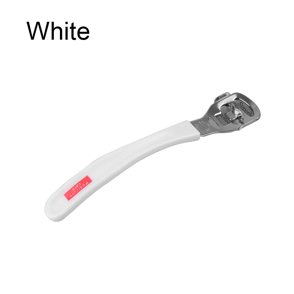 white 1 шт., нержавеющая сталь, для педикюра, для ног, для удаления омертвевшей кожи, резак, бритва, триммер, для педикюра, мозолей, лезвия, инструменты для ухода за телом, аксессуары - Цвет: white
