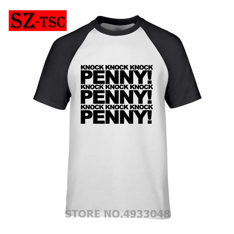 Мужские футболки горячая Распродажа The Big Bang Theory PENNY KNOCK 100% хлопок