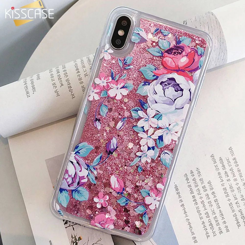 KISSCASE с блестками жидким песком чехол для телефона huawei Коврики 10/20 P20/30 задняя