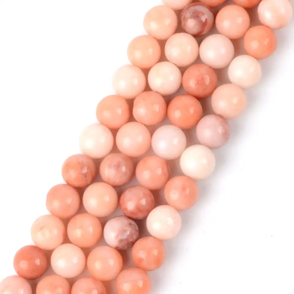 Pink Aventurine Бусины из натурального камня аксессуары 4-12 мм лазурит гранат Лава carnelian, круглые бусины для самостоятельного изготовления ювелирных изделий Браслеты - Цвет: Pink Aventurine