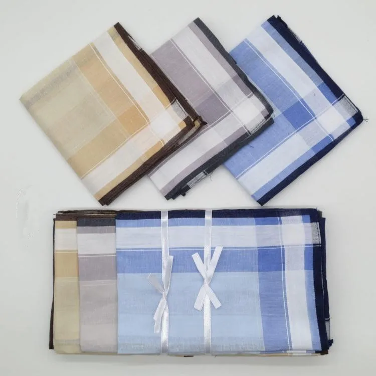 Ткань из чистого хлопка Классический носовой платок для среднего возраста