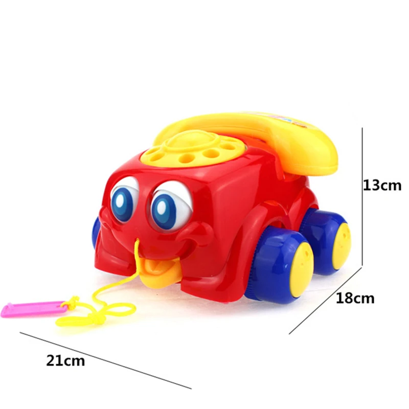 Children's Phone Toy Pull Car Learn Crawl Baby Musical Toys For Children Infant 1-2 Years Old Phones | Игрушки и хобби
