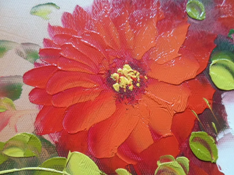 

Frameless oil painting for home decor wall paiting picture oil painting handpainted landscape painting 5060 flower