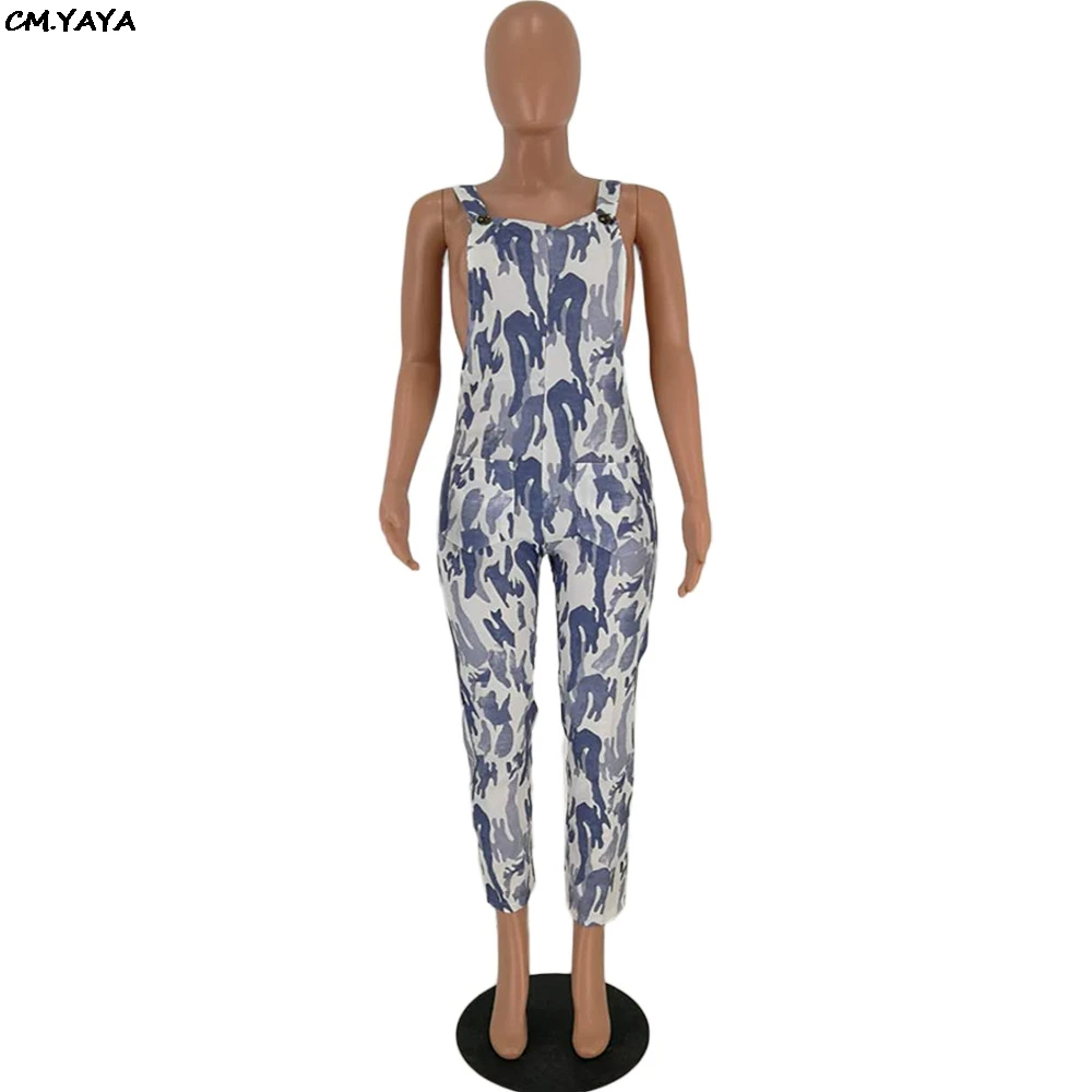 Женский комбинезон с принтом повседневный без рукавов 5 цветов GLHM6142 лето 2019 |