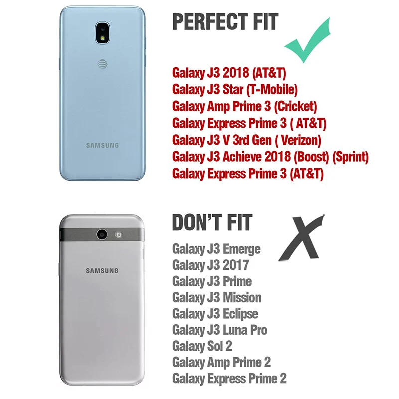 360 магнитный чехол для Samsung Galaxy J3 2018/Amp Prime 3/Express 3/J3 Star/J3 Orbit флип-кейс из