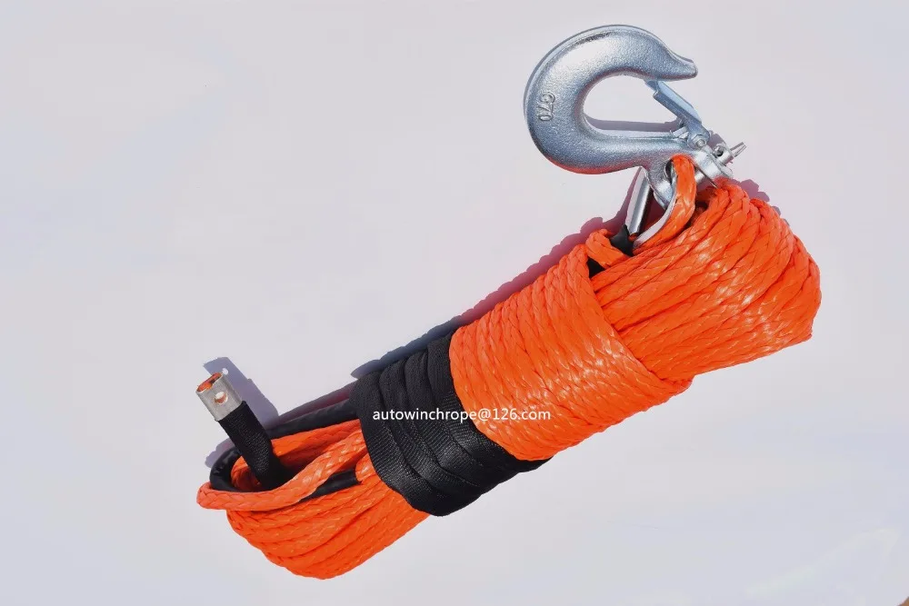 

10mm*30m Orange Synthetic Winch Rope,ATV Winch Cable,Replacement Winch Rope,Off Road Rope