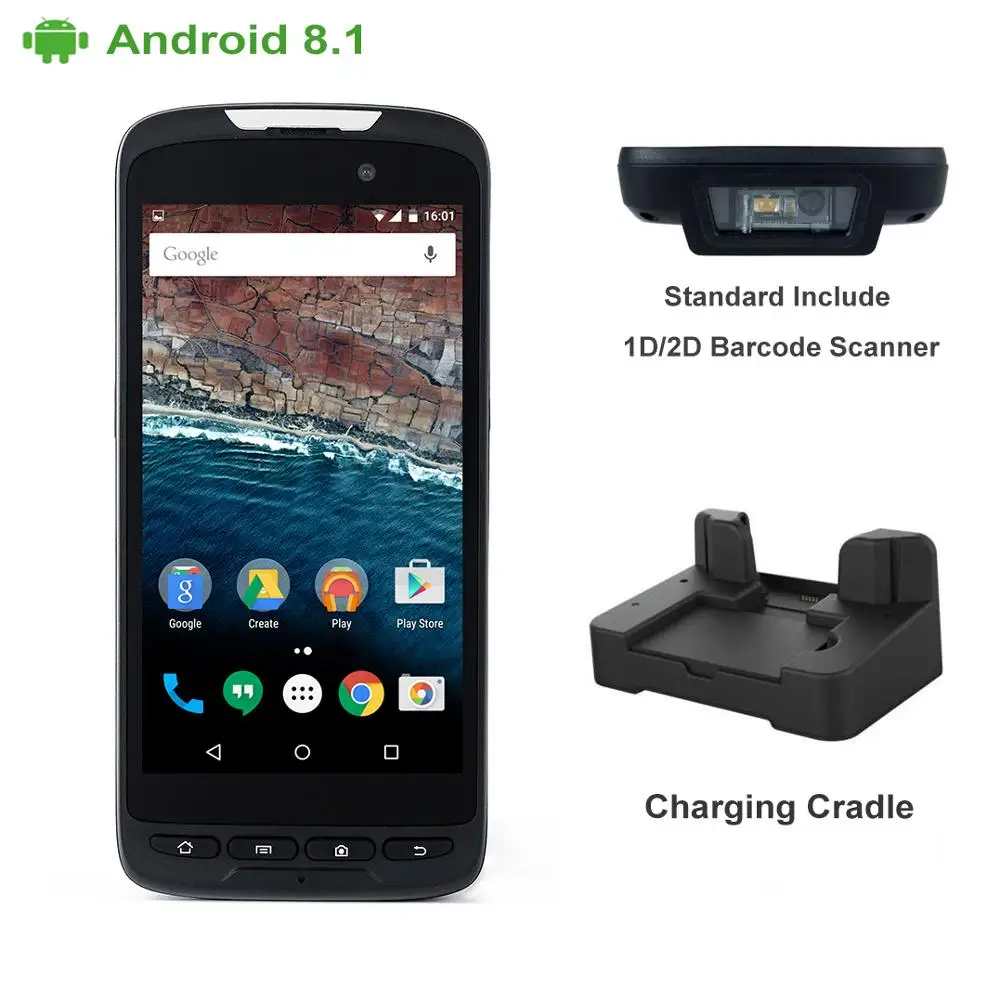 4G сеть IP65 Прочный беспроводной NFC считыватель Ручной 2D сканер штрих-кода с