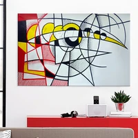 roy lichtenstein painting pop art on canvas hand painted wall pictures for living room decor andy warhol eclipse of the sun