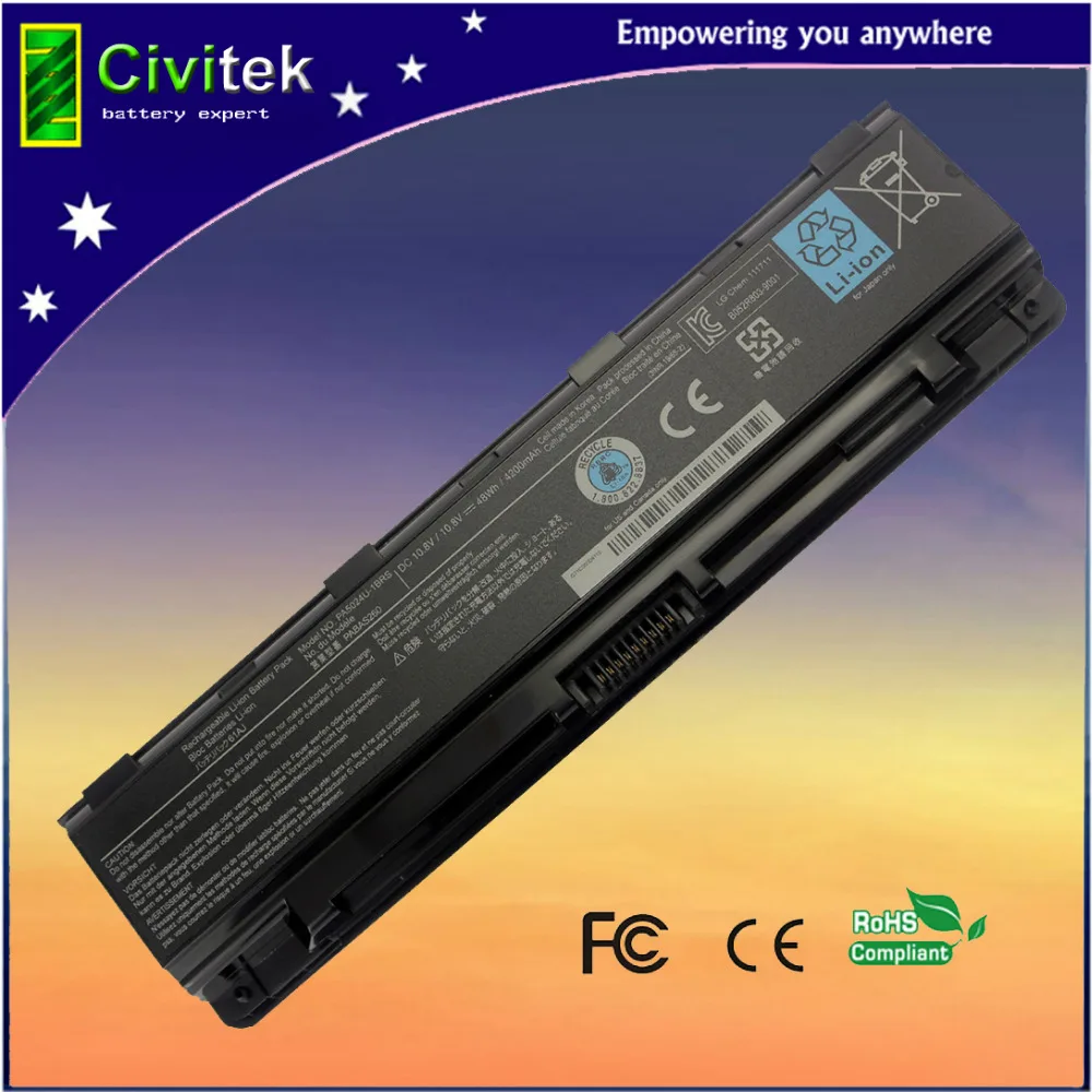 Laptop Battery  for Toshiba C40 C45 C50 Satellite C55 C70 C75 PA5108U-1BRS PA5109U-1BRS PA5110U-1BRS