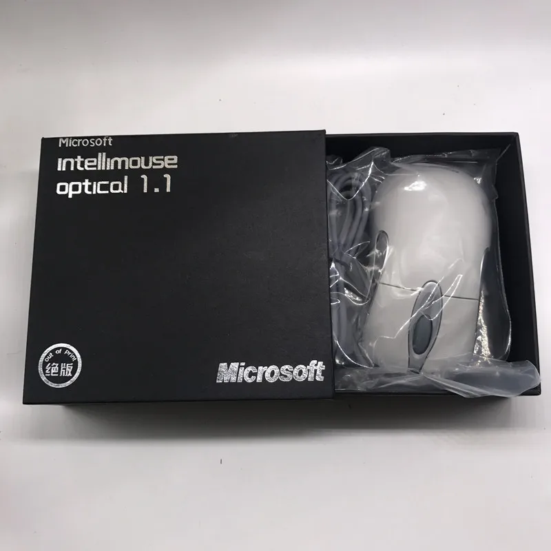 Оптом IO1.1 Проводная игровая мышь USB без розничной коробки оптическая microsoft Intelli IO 1