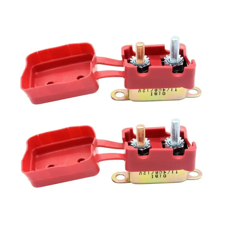 2pcs 50A AMP 12 V автоматические выключатели с крышкой защитное устройство Предохранитель автоматический сброс двойной предохранитель батареи для автомобиля лодки караван