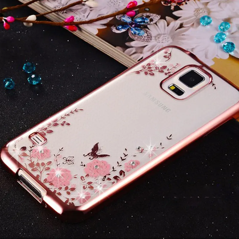 Силиконовый чехол для Samsung Galaxy S5 G900 G900f SM S 5 Роскошный Блестящий блестящий задняя