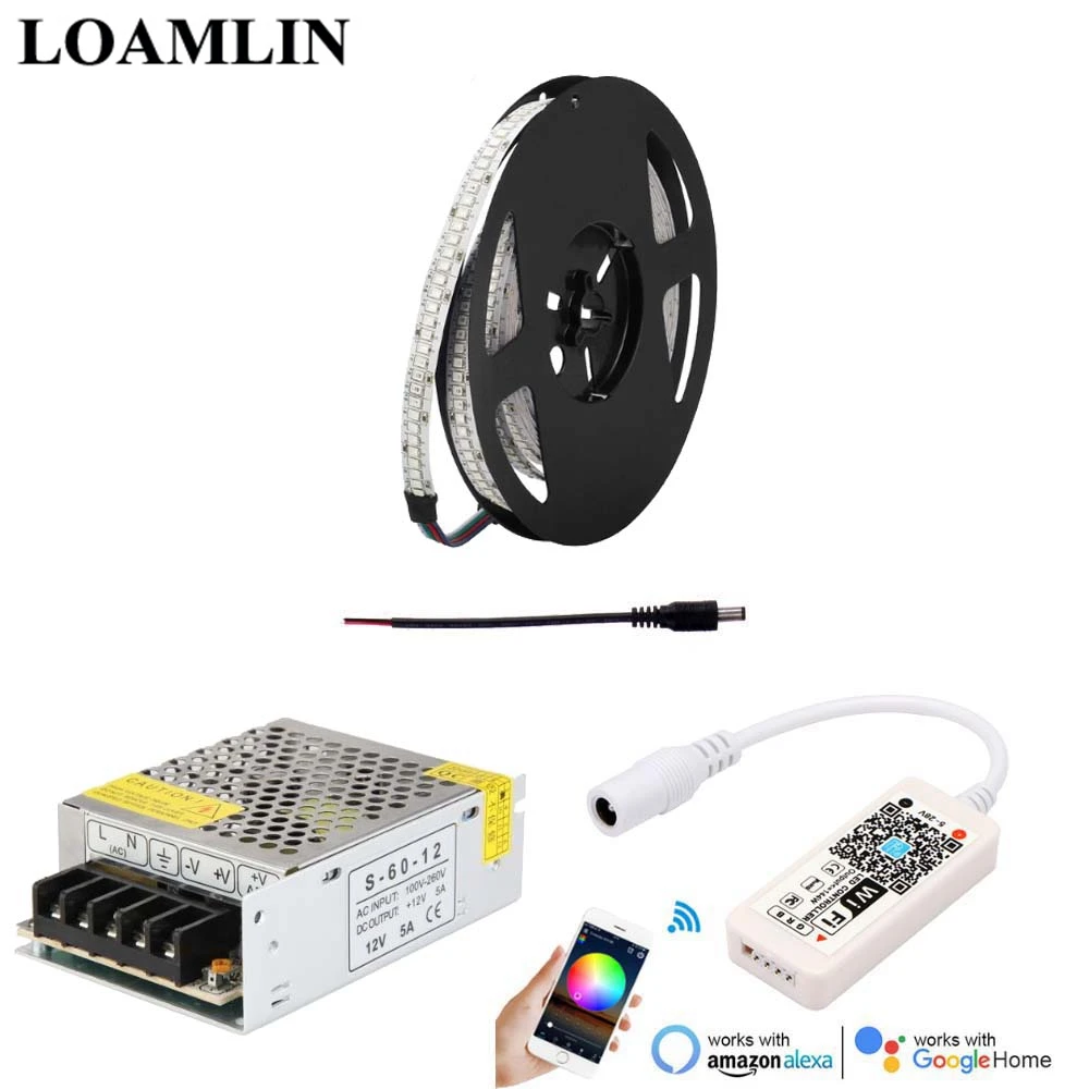 5 м 10 15 20 RGB Светодиодная лента 2835SMD 234 светодиодов/м с волшебным домом WIFI Led