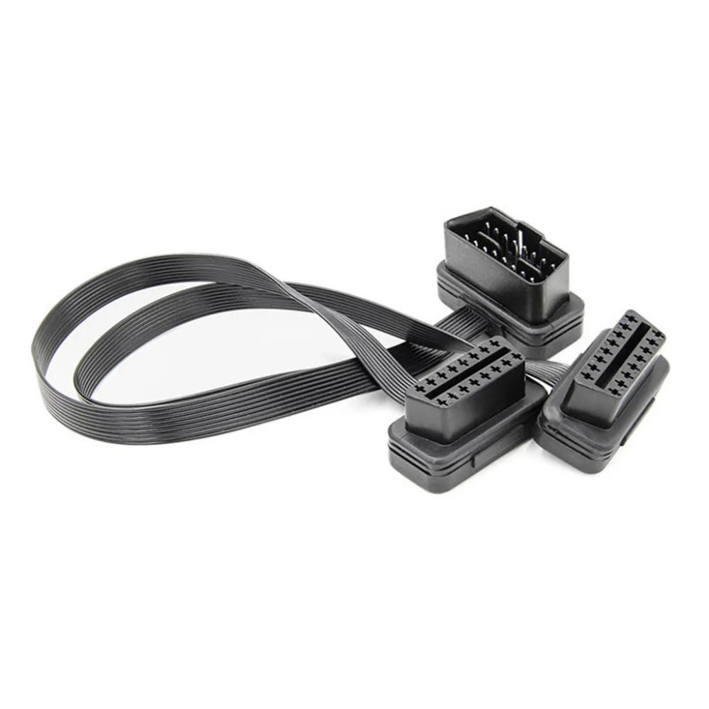 OBD OBD2 16 штырьковый штыревой к двойному гнезду Y сплиттер и Удлинительный Кабель