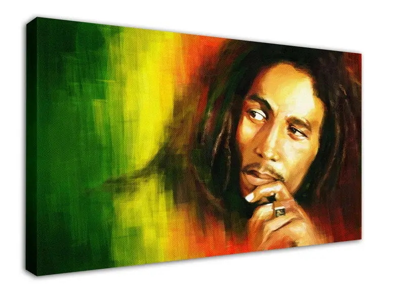 

WK-M026 (509) BOB MARLEY Canvas Stretched Wood Framed 18x12inch Poster