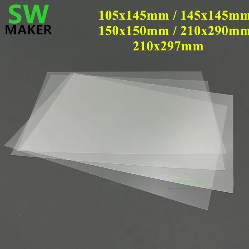 

5 шт., детали для 3D-принтера SLA DLP, УФ-полимер F46.FEP, ПТФЭ с тройной флисовой вставкой, 145x145, 105x145 мм, x мм