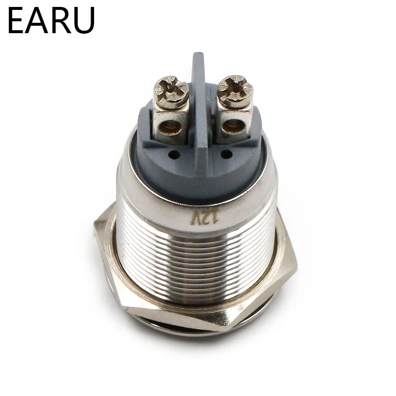 19 мм водонепроницаемый IP67 Светодиодный металлический сигнальный индикатор