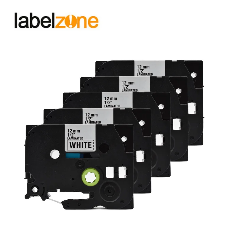 

12mm*8m Compatible for Brother Tze 231 tze231 Label Tape Laminated ribbon cassette Tze-231 Black on white for p-touch printers