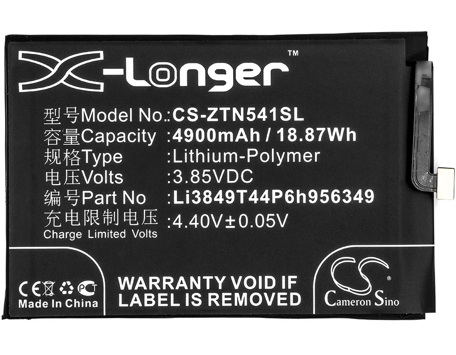 Аккумулятор Cameron Sino 4900 мАч Li3849T44P6h956349 для ZTE/Nubia N1 NX541J|cameron sino|battery for ztebattery |
