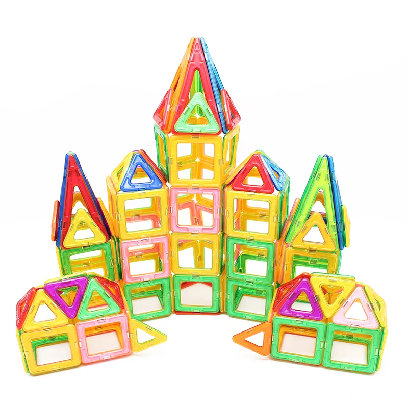 129 шт./лот Магнитный дизайнерский замок Обучающие магнитные игрушки 3D сделай сам