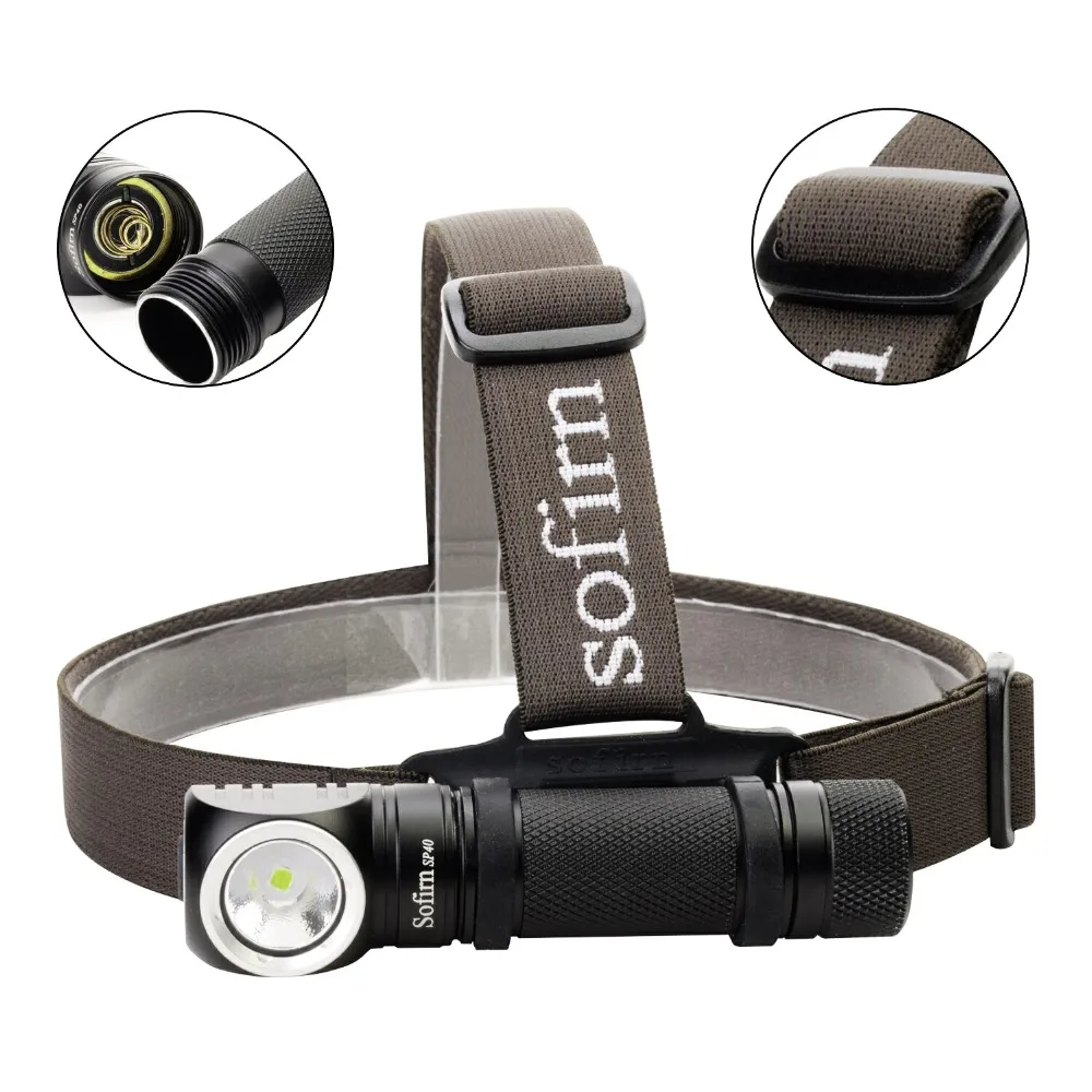 Sofirn SP40 светодиодный налобный фонарь Cree XPL 1200lm 18650 USB перезаряжаемая фара 18350 фонарик с индикатором питания Магнитный хвост