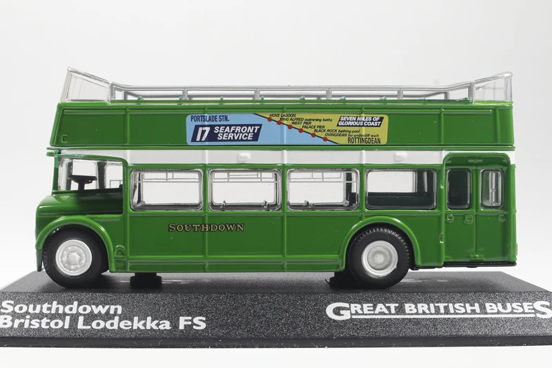 1/72 Ретро модель британского двухэтажного экскурсионного автобуса Southdown Bristol Lodekka
