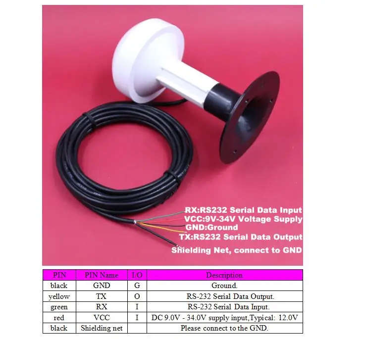 Лодка корабль морской gps приемник с антенной, VCC 12 V, 4800bps, RS-232, 4M Flash, DIY разъем с винтовой трубкой, BP-275S