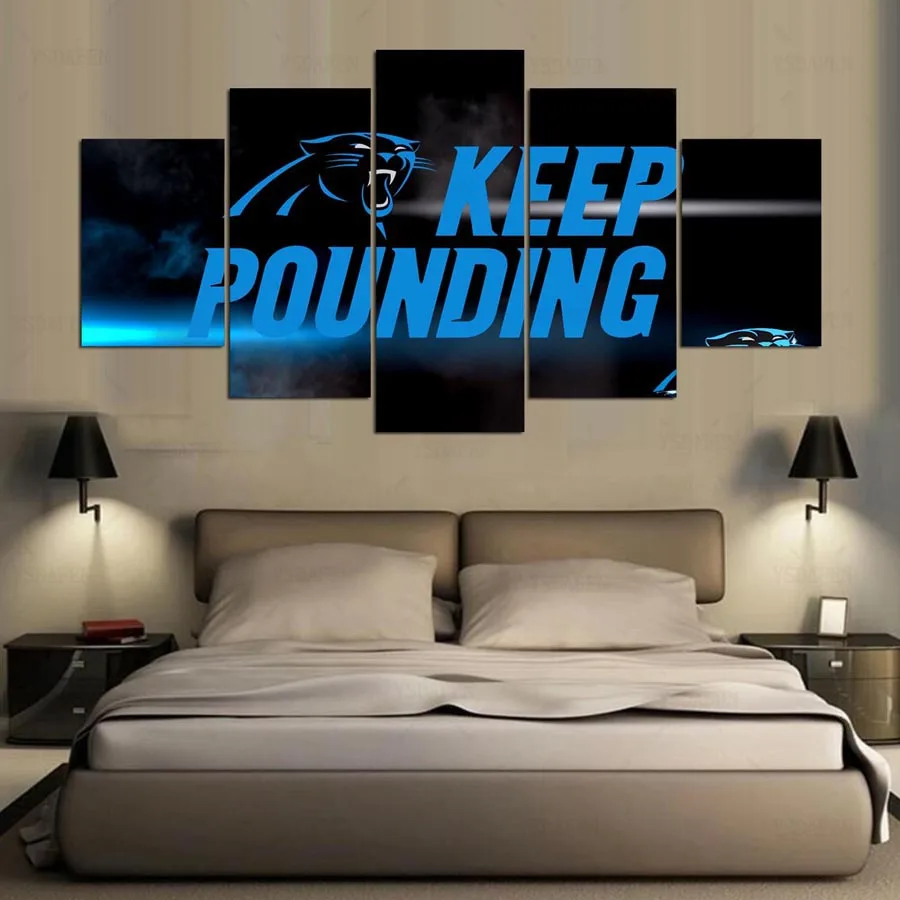 Ysdafen 5 Панель современный Carolina Panthers HD Книги по искусству печати холст стены картин