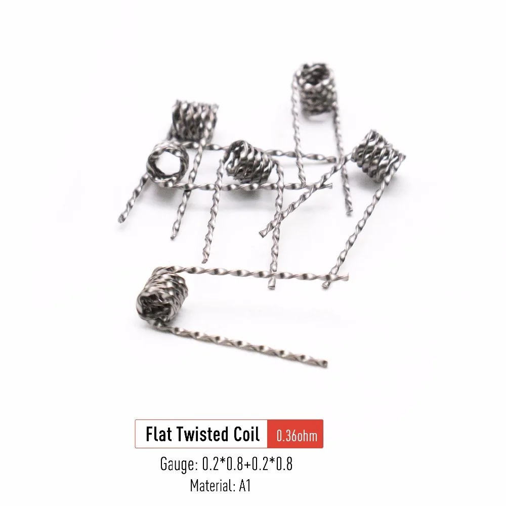Volcanee 100/200 намоток Alien Clapton Flat Twisted Fused с сопротивлением Quad Тигр нагревательный