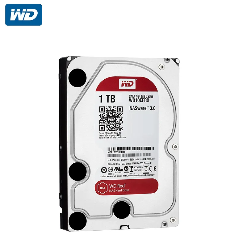 Жесткий диск WD10EFRX 1T Сетевое хранилище 3 5 ''NAS красный ТБ 5400 об/мин 64M кэш SATA III 6