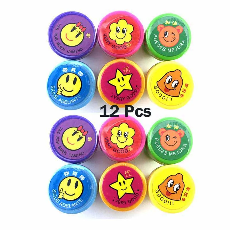 12Pcs Star Smiles 12 шт., печать с чернилами, для детей, подарок на день рождения, для маленьких девочек и мальчиков, вечерние сувениры, школьные подарки, наполнитель pinata, Рождество - Цвет: 12Pcs Star Smiles
