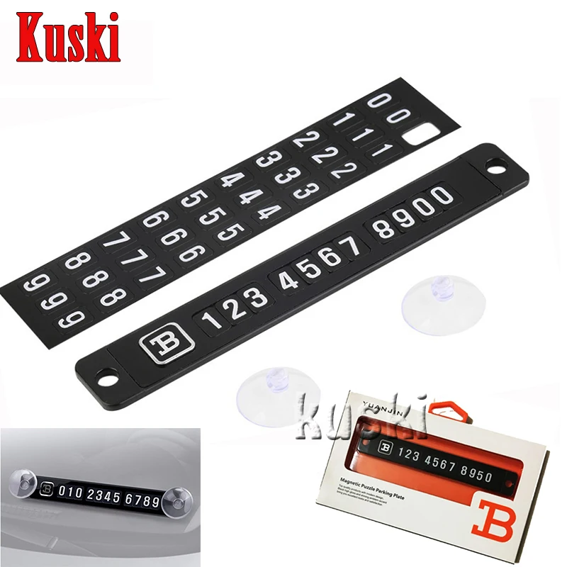 Автомобильный Стайлинг парковочная карта с присосками номерной знак телефона
