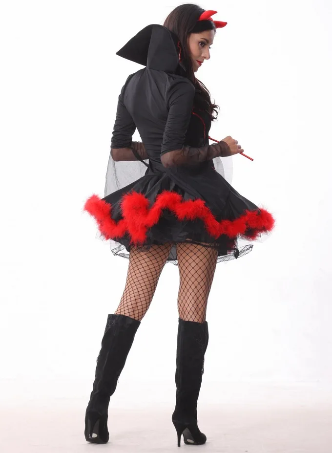 Для женщин индивидуальные демон костюмы для Хэллоуина Костюм Дьявола сказочный