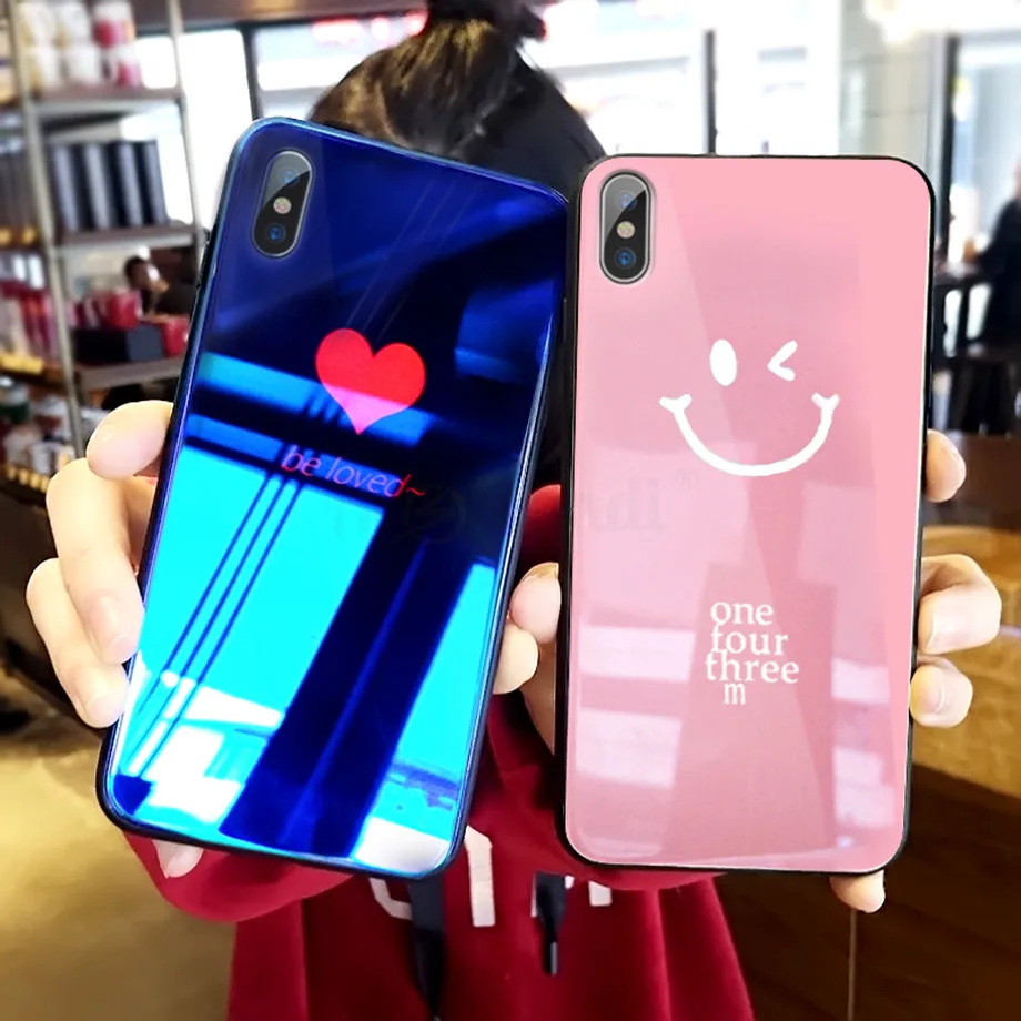 Противоударный чехол ANXM Be Love из закаленного стекла для iphone X 6 6s 6plus 7 7 Plus, глянцевая жесткая задняя крышка для iphone 8 8plus