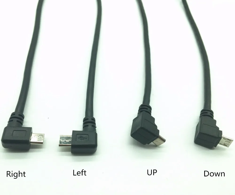 Вверх вниз левый правый Micro 5pin USB 2 0 штекер разъем к Женский Удлинительный кабель 30