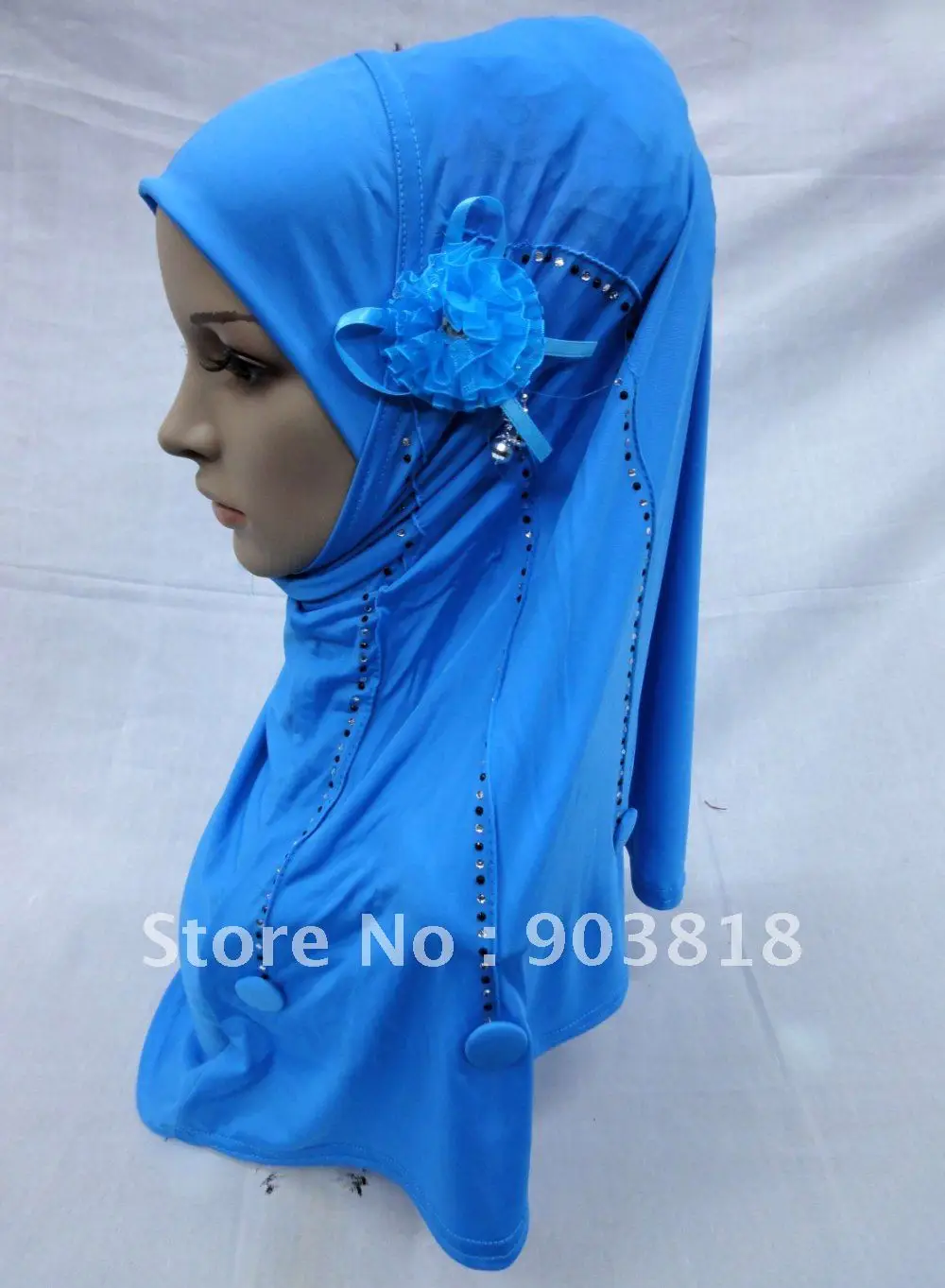 free shipping muslim higabs with one piece hand-made flowers scarf islamic hijab scarfs 121108 | Аксессуары для одежды