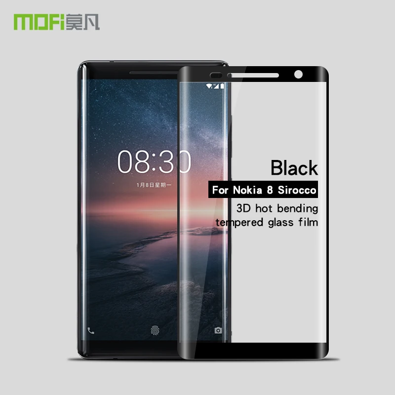 Для Nokia 8 Sirocco 100% Оригинал MOFi 3D горячее изгиб изогнутое полное покрытие Закаленное