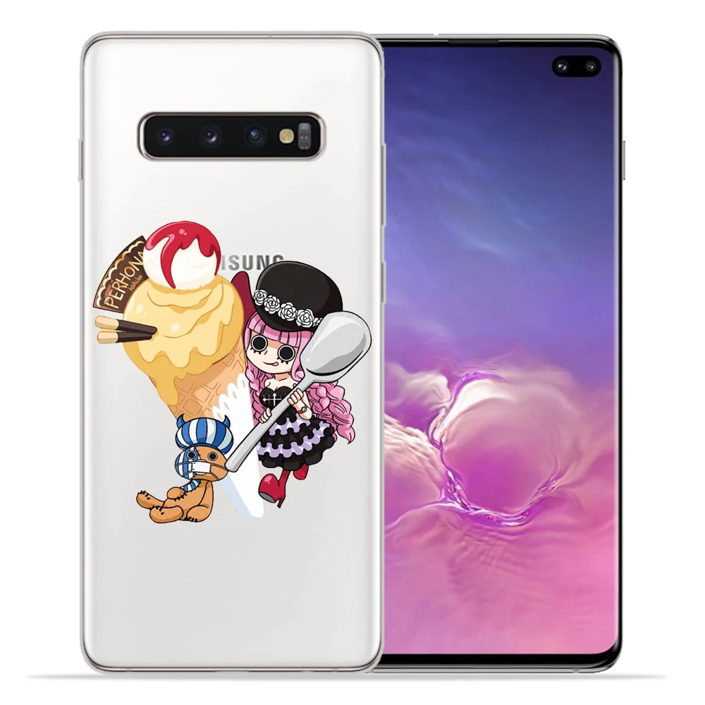 Одна деталь для крышки samsung Galaxy S9 S10 S8 плюс S7 S6 край чехол японского аниме коллаж Луффи Coque основа чехол для телефона - Цвет: 08
