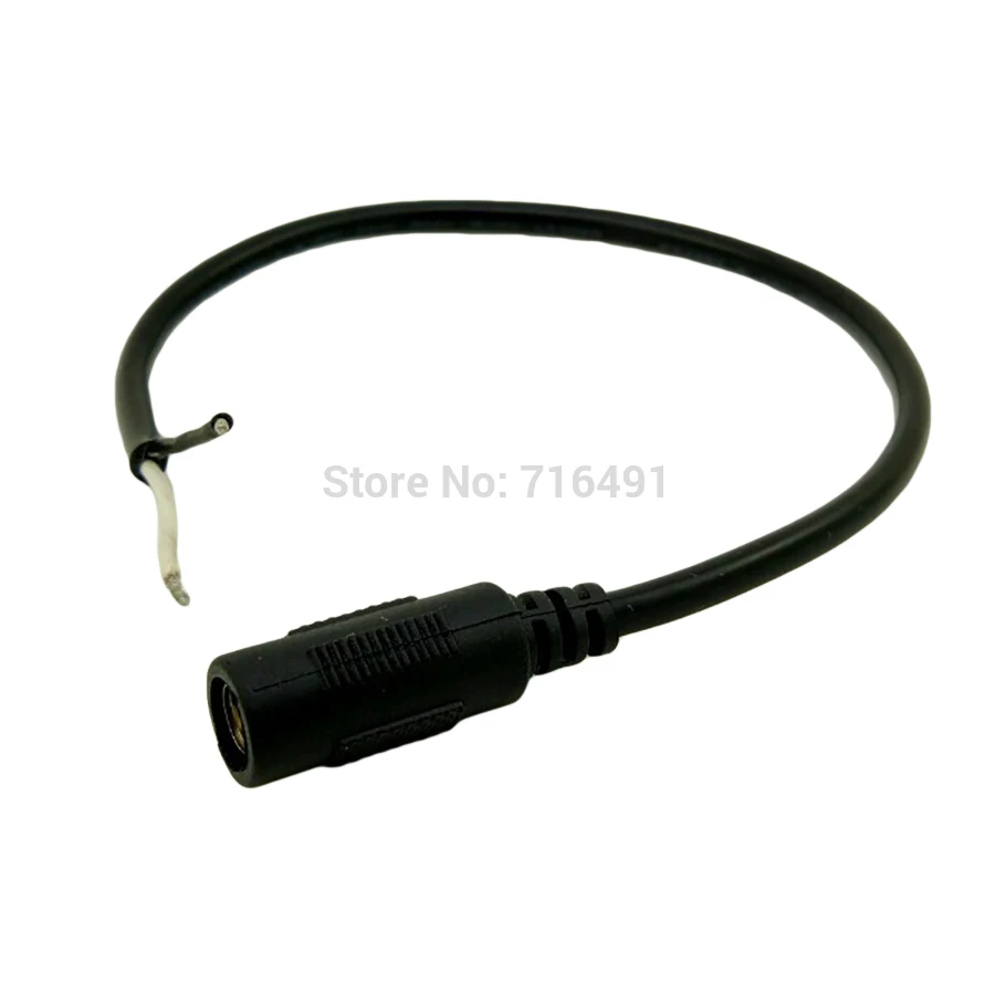 Изготовленный На Заказ кабель 500 шт 12V 5 5mm x 2 DC Power Female Plug Jack адаптер с кабелем шнура