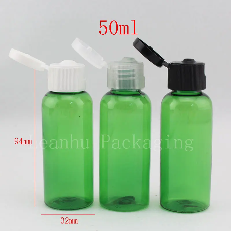 

Зеленая портативная дорожная упаковочная бутылка для ухода за кожей с откидной крышкой, пустые косметические контейнеры 50 мл, мини-бутылки ...