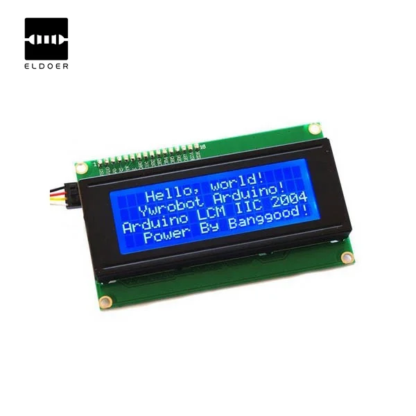 Модуль ЖК-дисплея 5 В IIC/I2C 2004 204 20x4 с символом синий экран для интерфейса Arduino I2C
