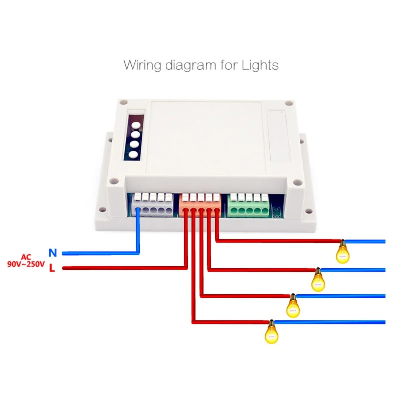 Sonoff 4CH 4 канала Wifi Smart Switch Универсальный соответствующий стандарту din рельсовый