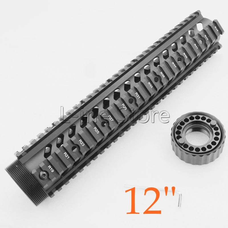 Тактический Стиль 12 дюймов перила системы для винтовки M4 M16 черный алюминиевый