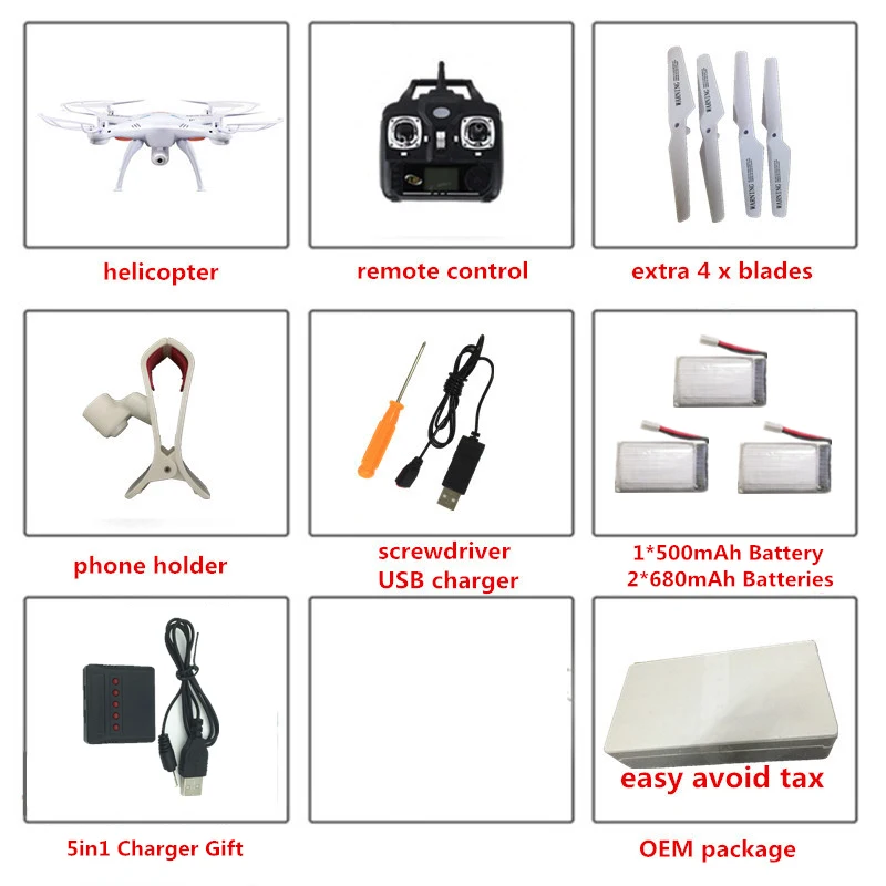 W1 Total 3 Batteries SYMA X5SW Радиоуправляемый Дрон с камерой FPV Квадрокоптер с камера-ручка Дрон 4CH RC Вертолет VS SYMA X5C H31 - Цвет: W1 Total 3 Batteries