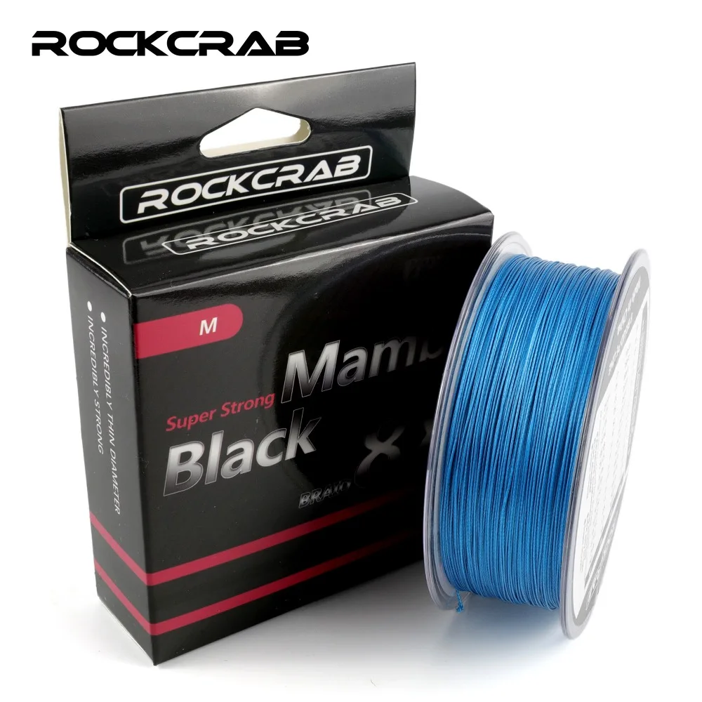 RockCrab Brand Black Mamba 8X Series 300M 330Yards 8 Strands 10-81LB PE Line Braid Fishing Line Multifilament Floating Line