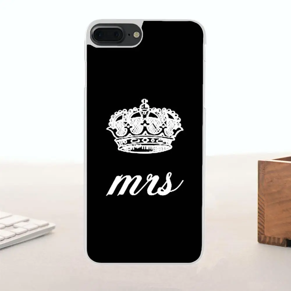 Bixedx для Apple iPhone 4 4S 5 5C SE 6 6S 7 8 Plus X задний Чехол телефона King Queen 01 брендовая пара |