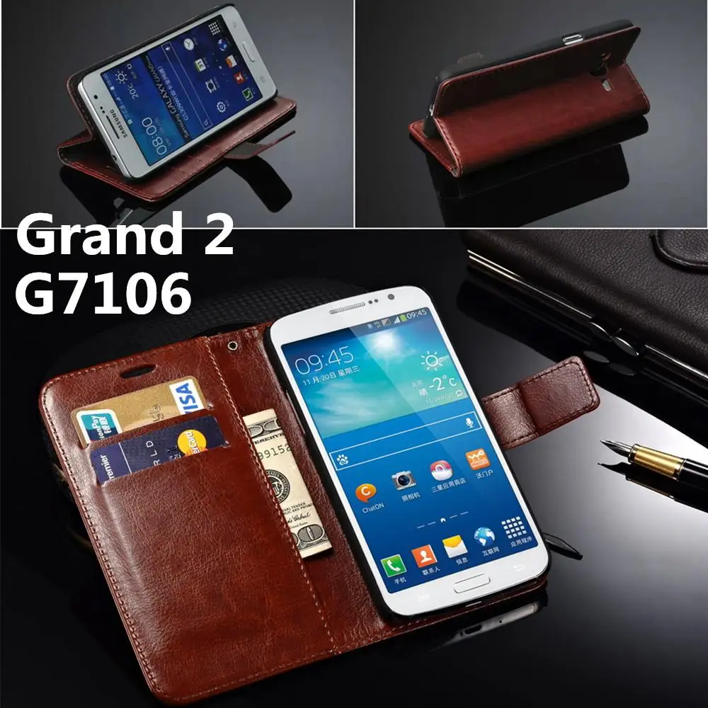 Чехол G710 для Samsung Galaxy Grand 2 G7102 чехол бумажник с отделением карт чехлы подставкой