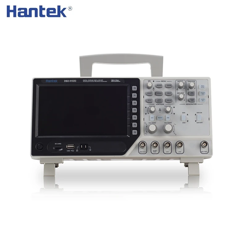 Hantek DSO4102C цифровой мультиметр осциллограф USB 100 МГц 2 канала Ручной Osciloscopio портативный анализатор логики ЖК-дисплей
